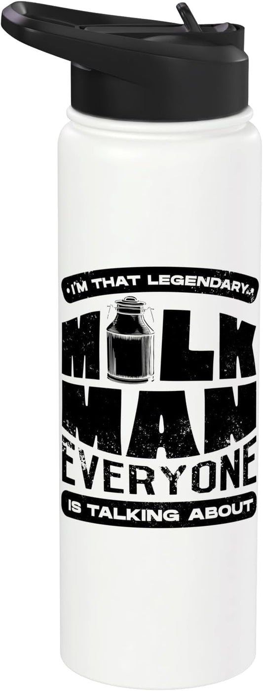 Legendary Milkman Dairy Farmer Everyone Is Talking About Stainless Steel Insulated Water Bottle