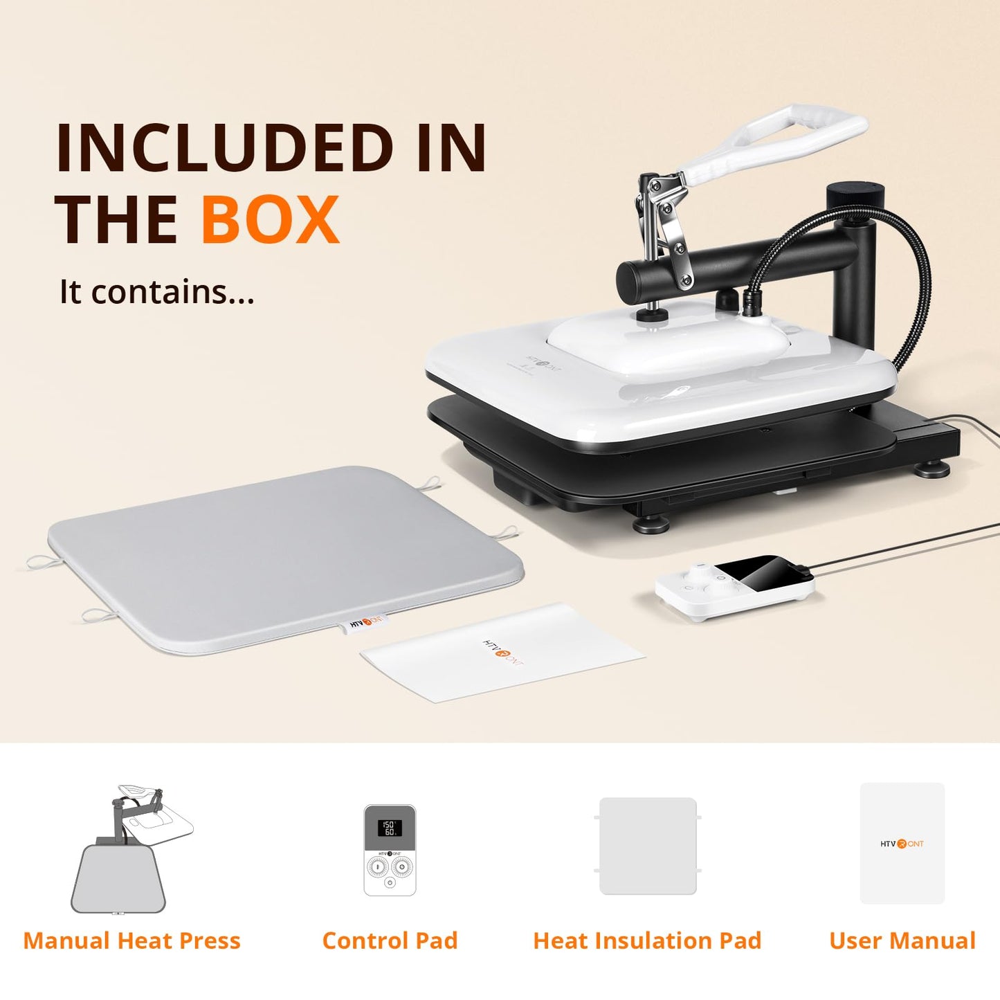 HTVRONT Heat Press Machine 15x15 - Swing Away Heat Press Machine for T Shirts - Professional Heat Press for Sublimation, Vinyl, Heat Transfer Projects, Heats Up Fast & Distribute Heat Evenly
