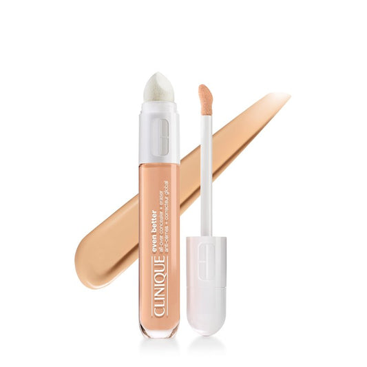 Clinique Even Better All-Over Full Coverage Concealer + Eraser Makeup For Dark Undereye Circles | With Hyaluronic Acid + Caffeine | Hydrating, Brightening + Depuffing, Neutral, 0.2 Fl Oz