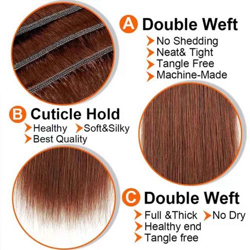 Condescension Human Hair Bundles 24 26 28 Inch Blonde Light Brown Straight Bundles Human Hair Unprocessed Brazilian Virgin Quick Weave Hair for Black Women