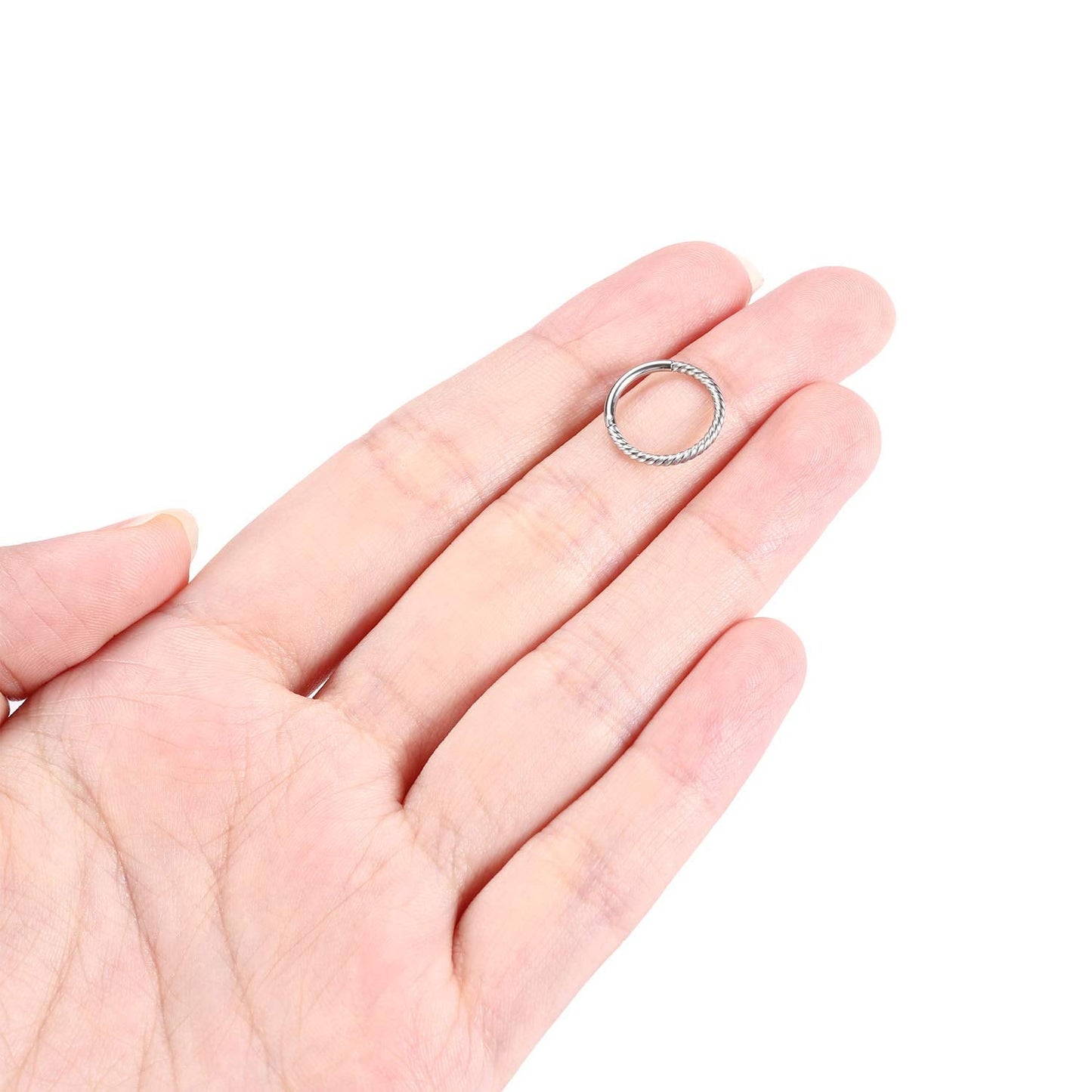 Nose Piercing Nose Rings 16 Gauge Nose Ring Hoop Earrings Silver Septum Ring Nose Hoop 16g Cartilage Earring Septum Clicker Lip Rings Helix Earring Rook Earrings 12mm Septum Jewelry Surgical Steel
