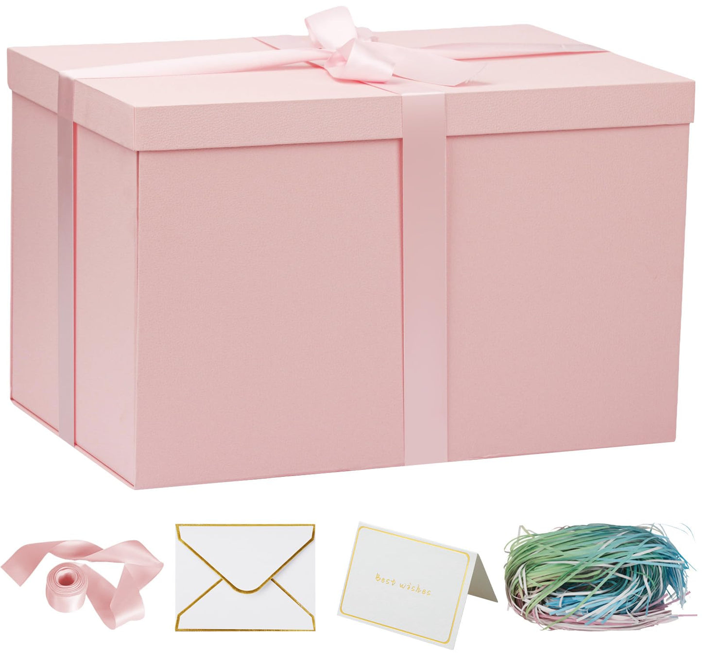 YINUOYOUJIA Extra Large Gift Box,17x11x11 Inches Pink Gift Boxes with Lids for Presents,11-inch Deep Gift Box for Wrapping Gifts.Ideal for Birthday,Weddings,Anniversary,Christmas or Business.