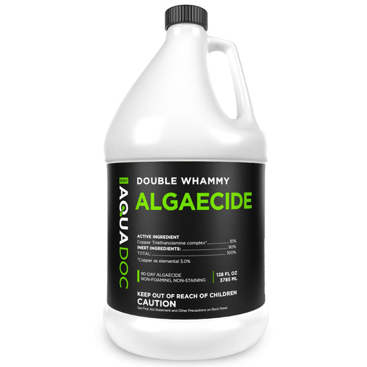 Copper Pool Algaecide for Swimming Pools - 128 oz - 90 Day Algaecide for Inground & Above Ground Pools, Helps Prevent & Remove Green, Mustard, Blue, Black Algae - AquaDoc