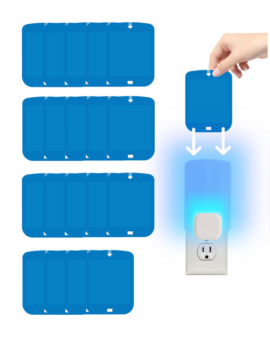 20 Pcs Refill Cartridges for Stem Flying Insect Light Trap, Replacement Glue Card Compatible with Wondercide Indoor Plug-in Blue Light Trap for Fly Bug Mosquito Gnat
