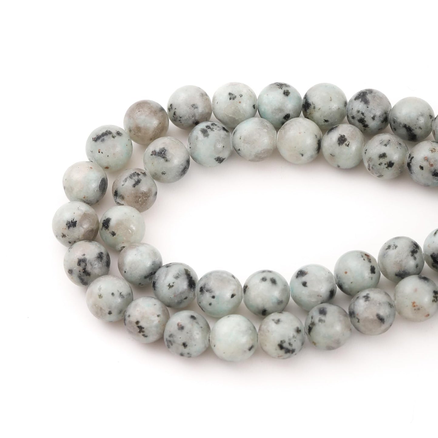 6mm 60pcs DIY Natural Kiwi Jasper Stone Beads Round Healing Crystal Gemstone Loose Beads for Jewelry Making Handmade Bracelet Necklace
