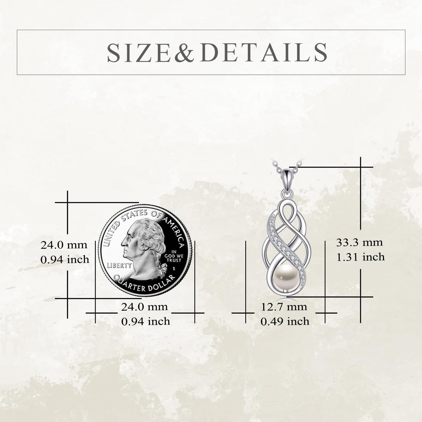 YFN Pearl Celtic Necklace S925 Sterling Silver for Women, Anniversary Irish Celtic Knot Jewelry Present for Women, Birthday Gifts (7mm Pearl Celtic Necklace)
