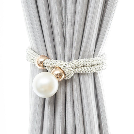 2PCS Curtain Tiebacks Elegant White Large – Easy to Clean and Perfect for Securing Curtains with Grace and Beauty,Stylish and Durable Decorative Accessories for Your Home (White)