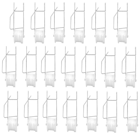 20 Pack Tomato Trellis Roller Hooks with 49.2FT String for Tomato,Plant, Greenhouse,Flower Vine Twine Crop Trellis Kit Plant Roller Hook