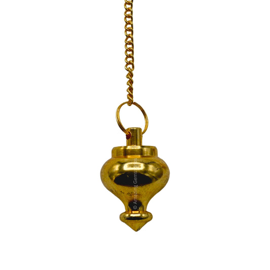Amazing Gemstone Healing Metal Pendulums for Divination, Gold Pot Steel Copper Pendulum High Energy Pendulo de Bronce Pendulos de Mesa MP10