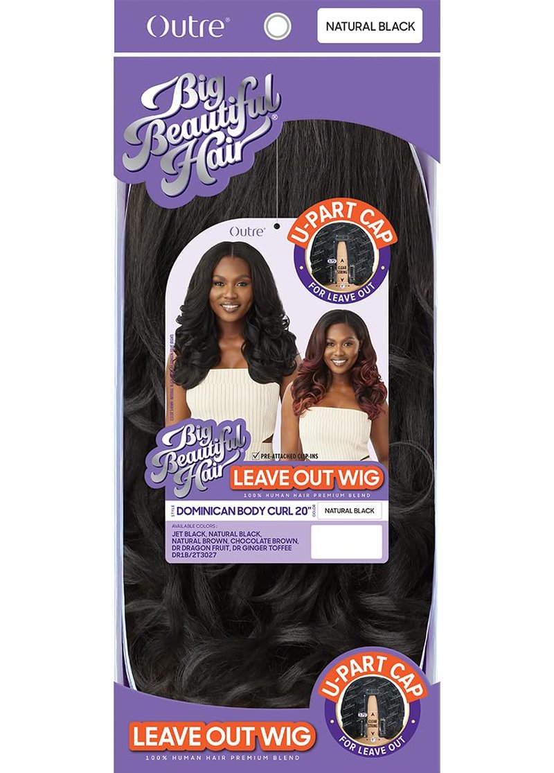 Outre Big Beautiful Hair - Leave Out Wig - Dominican Body Curl 20" (DR GINGER TOFFEE)
