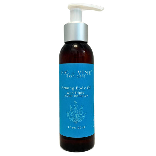 Firming Body Oil Serum with Triple Algae Complex | Non Greasy, Fast Absorbing Moisturizer with Vitamin C, E, Jojoba, Castor for Firming & Brightening | Pistachio, Caramel, Vanilla Scented Body Oil