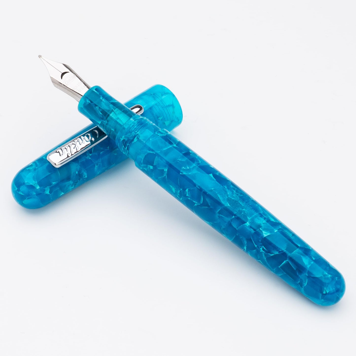 Conklin All American Fountain Pen Turquoise Serenity Special Edition – Stub Nib with Free 15ml Conklin Black Ink Bottle – Calligraphy and Creative Writing Luxury Pen Gift for Collectors and Artists