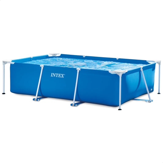 INTEX Rectangular Frame 8 ft 6 in x 5 ft 3 in x 25 in Above Ground Pool, Swimming Pool with Steel Frame, Pump Not Included