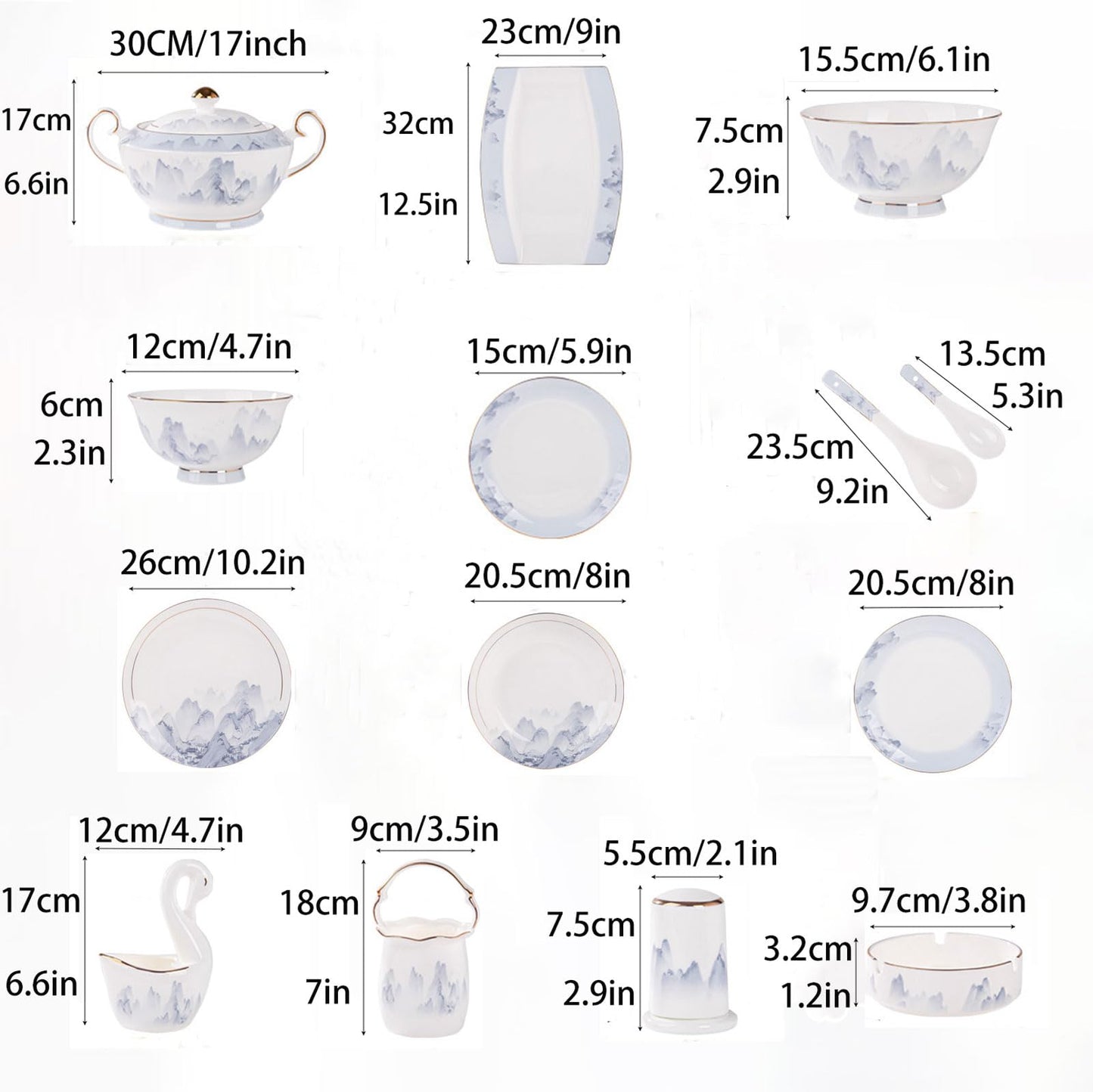 Stoneware Tableware Set, 60 Pieces For 6 People, Dishwasher And Microwave Safe, Family Gathering Gift, High-end Durable Porcelain (30 piece set)