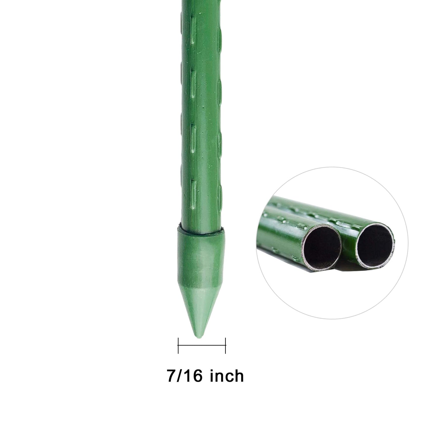 WAENLIR Garden Stakes 72 inch 6ft Sturdy Tomato Stakes, Plant Stakes for Outdoor Plants, Metal Plant Support Sticks for Gardening, Pack of 25