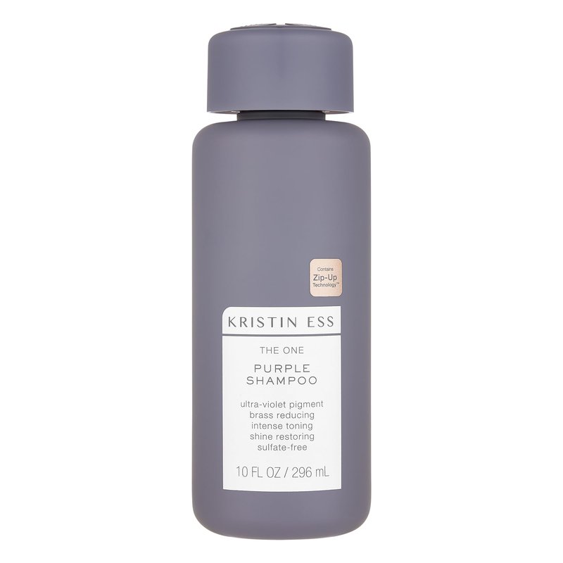 Kristin Ess Hair The One Purple Shampoo for Toning Blonde Hair - Neutralizes Brass + Yellow Tones, Shine Restoring - Sulfate, Silicone and Paraben Free, Color + Keratin Safe, 10 fl. oz.