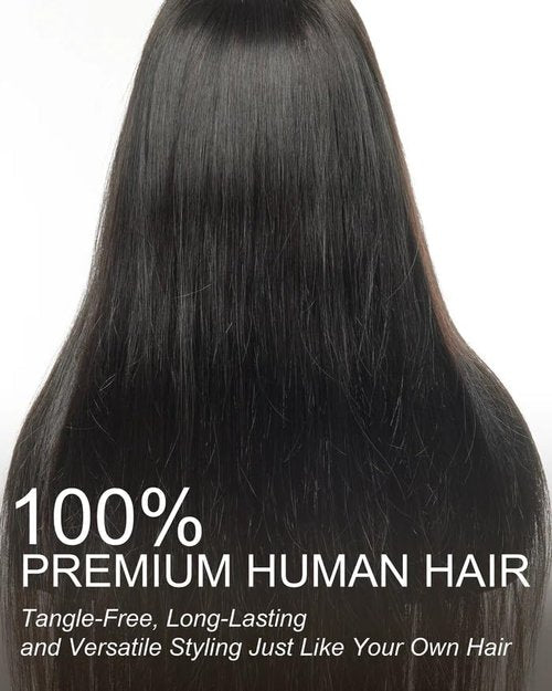 JALIZA 24" Pre Bleached Glueless Wig on Clearance - 100% Virgin Human Hair HD Lace Straight Wear-to-Go