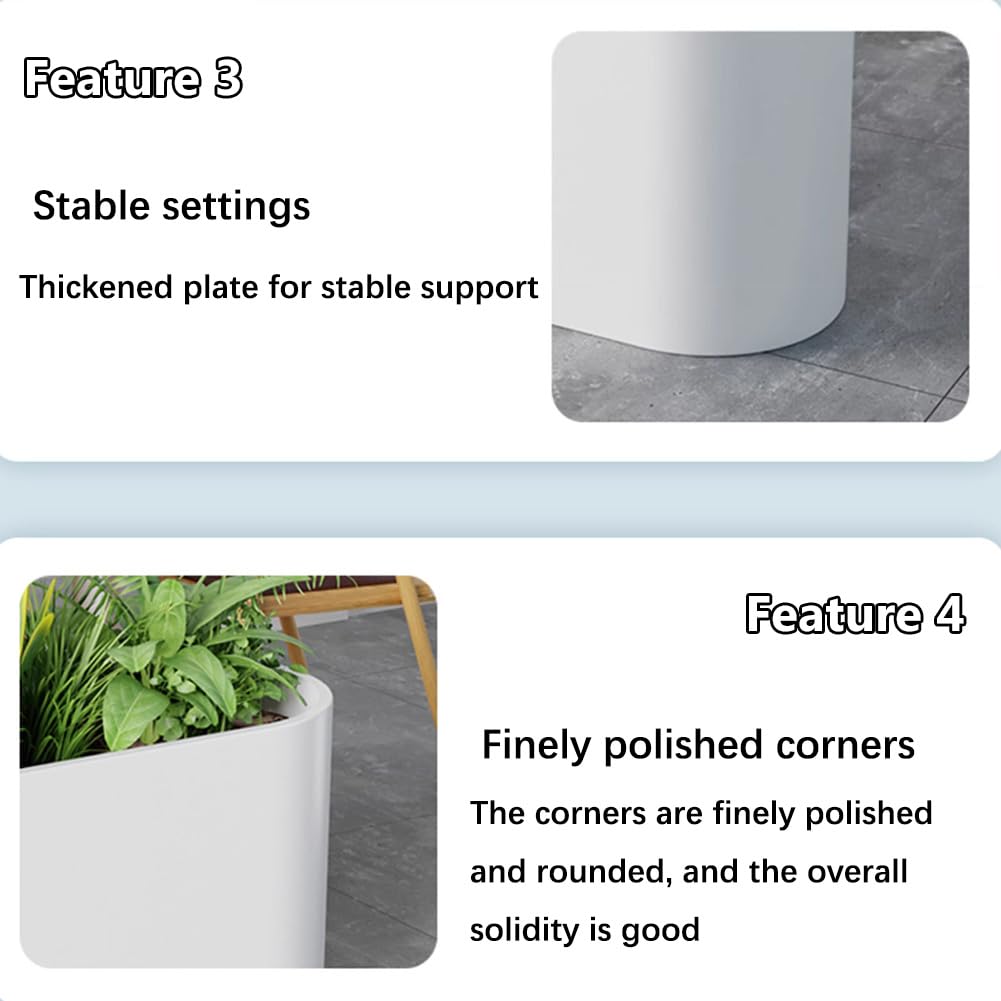 Sions Freestanding Planter Garden Beds, Outdoor Galvanized Planter Raised Garden Boxes, Raised Vegetable Gardens and Balcony Plant Tray Planting Beds,Black 50cm*30cm*50cm