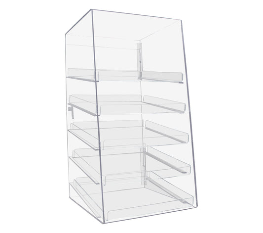 Acrylic Display Case 5 Layer Bakery Pastry Display Case Countertop Dessert Acrylic Display Shelf Donut Cookie Display Cabinet Plastic Case by Marketing Holders