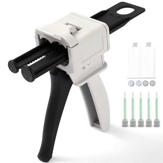 1:1/1：2AB glue gun 50ml epoxy resin glue gun two-component dispensing gun AB epoxy sealant gun applicator manual dispensing gun kit