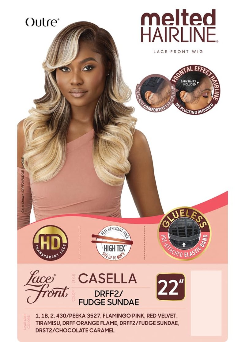 Outre Lace Front Wig - Melted Hairline - Casella (JET BLACK 1)