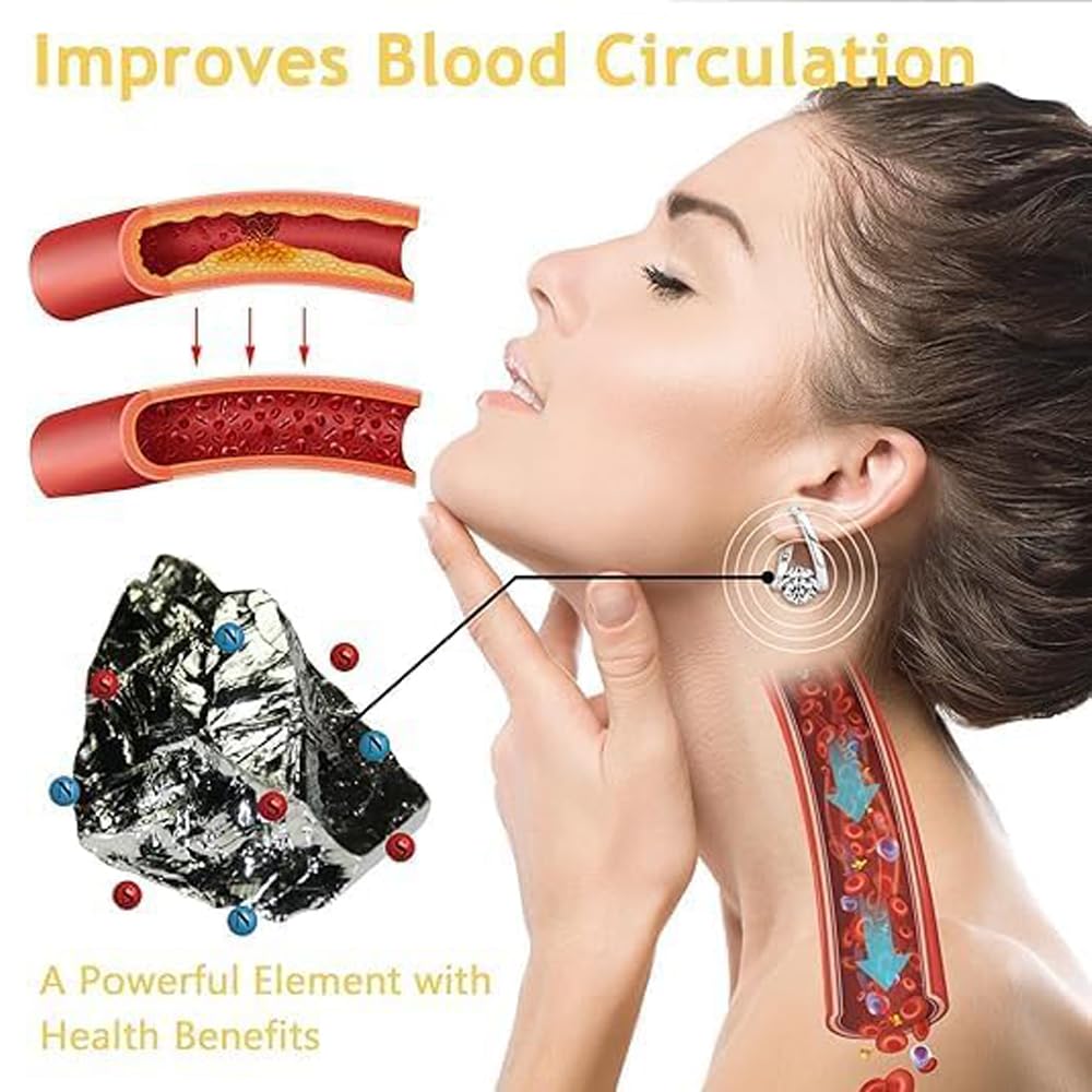 4 Pairs Lymphatic Drainage Slimming Hoop Earrings, Halolux Lymphvity Germanium Earring Acupuncture Therapy Hoop Earrings Fashion Jewelry Gift For Women Men (4 pairs)