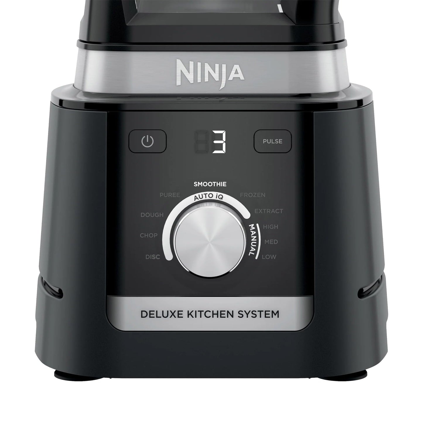 Ninja (Refurbished) CO905KS Deluxe Kitchen System, 1600 WP Auto-IQ Base, 88-oz. Picther, 9-cup Deluxe Food Processor, (2) 24-oz. Single-Serve Cups (Renewed)