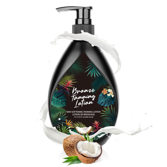 Tanning Bed Lotion, Instant Dark Tanning Lotion, Tanning Bed Lotion With Bronzer, Free of Cruelty, Gluten, Mineral Oil, Moisturizing Formula for All Skin Types,10.15oz