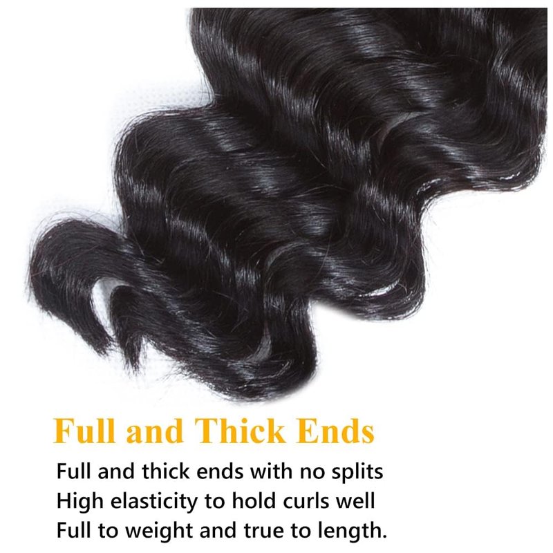 Peruvian Virgin Hair Loose Wave Weave - 18 Inch, 100g, Natural Color | 100% Unprocessed Human Hair