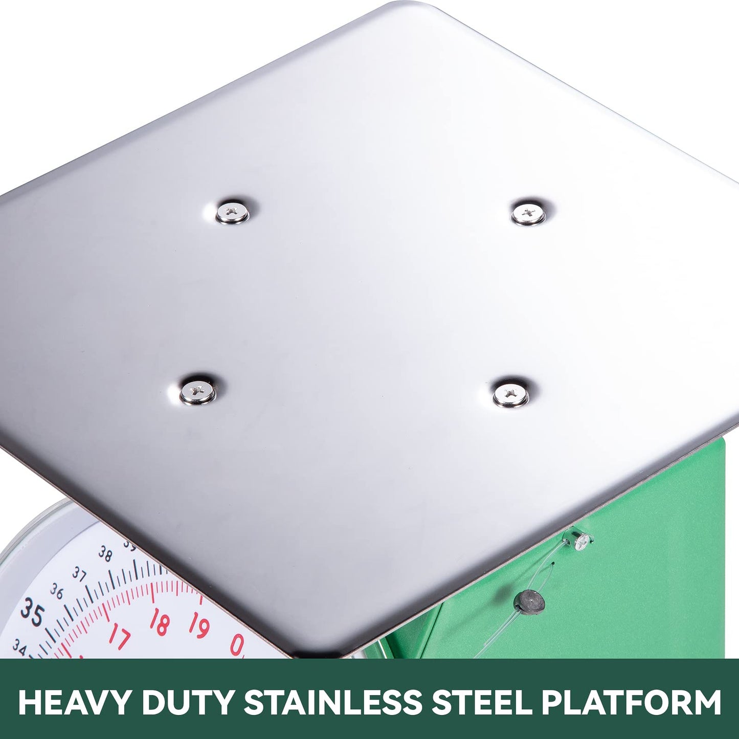Tada 110-LBS Heavy Duty Portion-Control Mechanical Kitchen and Food Scale Industrial Dial Scale with Stainless Steel Platform