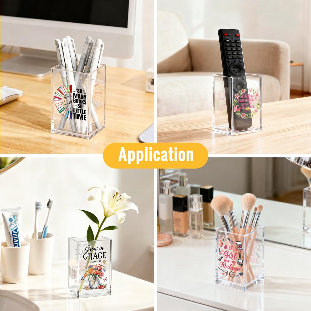Mhfpl I Have To Be Successful Acrylic Cosmetic Pencil Pen Holder Cup, Inspirational Quote Gifts for Daughter Niece Friend, Career Woman Motivation Gifts for Makeup Artist Entrepreneur Coworker Boss