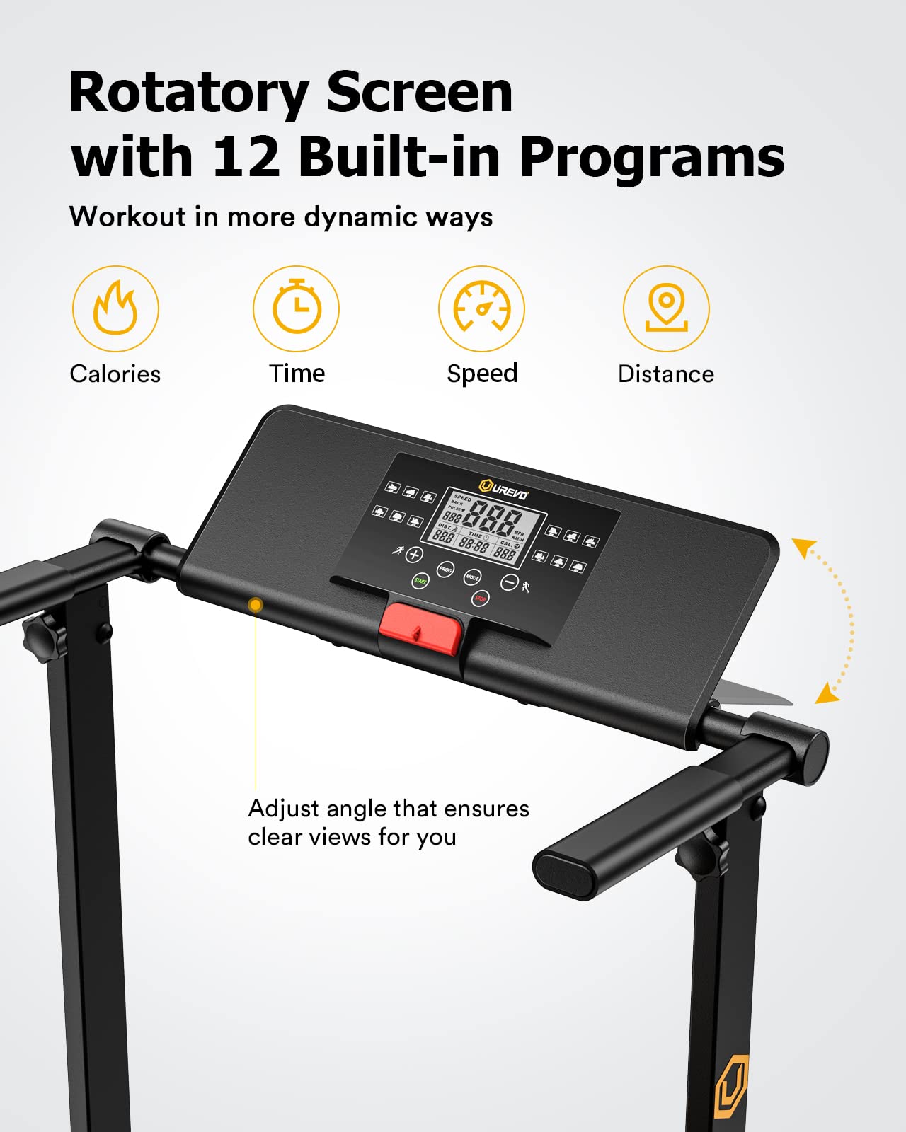 UREVO Walking Pad Treadmills for Home Office, Under Desk Compact Design Treadmill Portable Walking Pad Treadmill with Remote Control, LED Display
