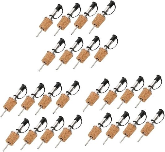 Ciieeo 3sets 8pcs Wine Pourer Cork Wine Stopper and Spout for Dispensing at Parties Weddings and Events and Convenient 8pcs*3