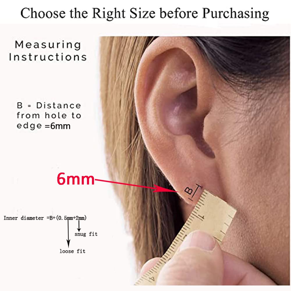 316L Surgical Stainless Steel Huggie Hoop Earrings 6mm Gold Hypoallergenic Earrings Hoop Cartilage Helix Lobes Hinged Sleeper Earrings For Men Women(A08:6mm Gold(THK 1.5mm))