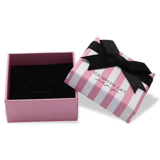 14pcs Small pink Cardboard Gift Jewelry Boxes for Necklace, Earring, Ring, Pendant, Bracelet, Anklet, Jewelry Holder，Bulk Gift Box jewelry display (pink with white stripes)