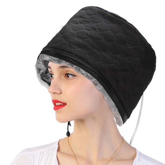 Hair Steamer Cap for Deep Conditioning - Electric Heating Cap with 3 Temperature Gears, Adjustable Fit for Hot Oil & Hair Treatment at Home (US Plug 110V)