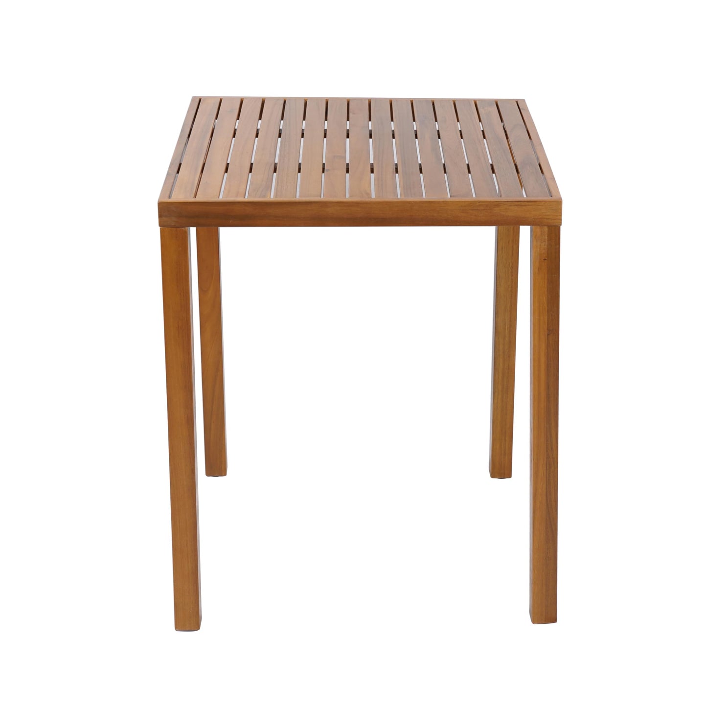 Christopher Knight Home Gree Acacia Wood Outdoor Bar Table, Wooden Patio Bar Height Table, Square Kitchen Coffee Bar Table, Patio Furniture Set, Teak