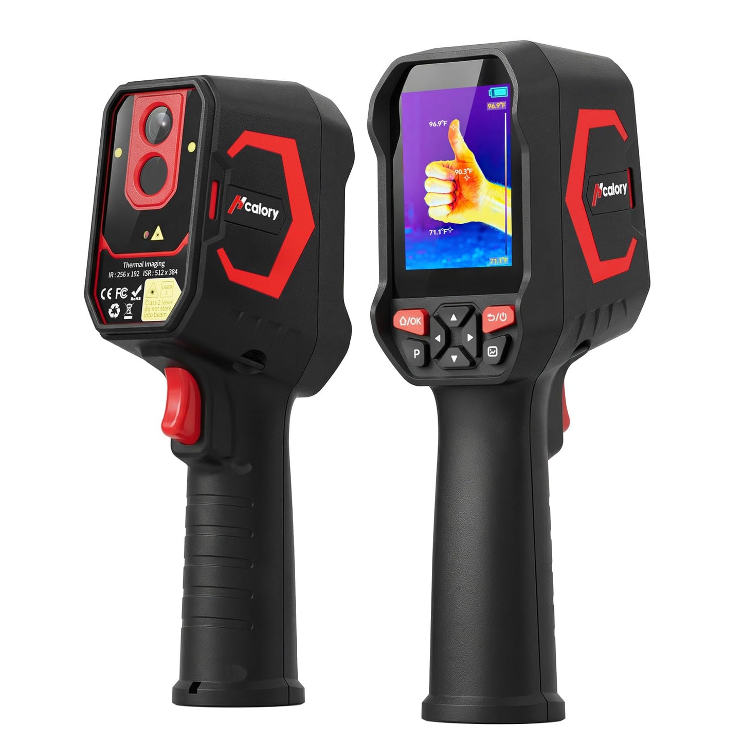 Hcalory T2-G Handheld Thermal Camera with 512*384 TISR Resolution, 256*192 IR Resolution, 8GB Memory, -4°F to 1022°F, 6-Hour Battery Life, 25Hz Infrared Camera with PC Software for Offline Analysis