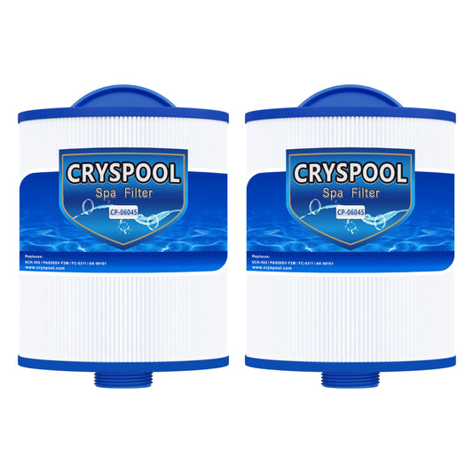 Cryspool® 06045 Filter Compatible with Artesian Spas, Tidal Fit Swim 06-0006-12, 06-0005-12, 6CH-502, PAS50SV-F2M, FC-0311, 50 Sq. Ft Spa Filter Cartridge, 2 Pack