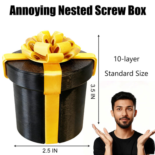 ajitxalr Gotcha Box,Prank Gifts,Puzzle Gift Box,Prank Gifts for Adults,Money Puzzle,Annoying Nested Screw Gift Box,Reusable Perfect Money Puzzles for Birthday Christmas White Elephant Party