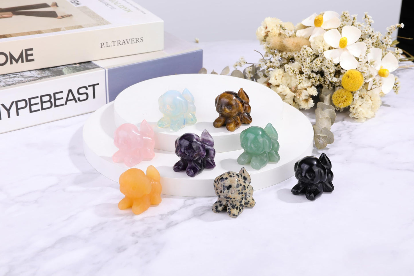 CrystalTears Green Aventurine Crystal Dog Figurine, 1.5” Healing Gemstone Dogs Puppy Statue Ornament for Home Office Decor, Cute Lucky Crystals Dogs Gifts for Gifts for Women Dog Lovers Men Christmas