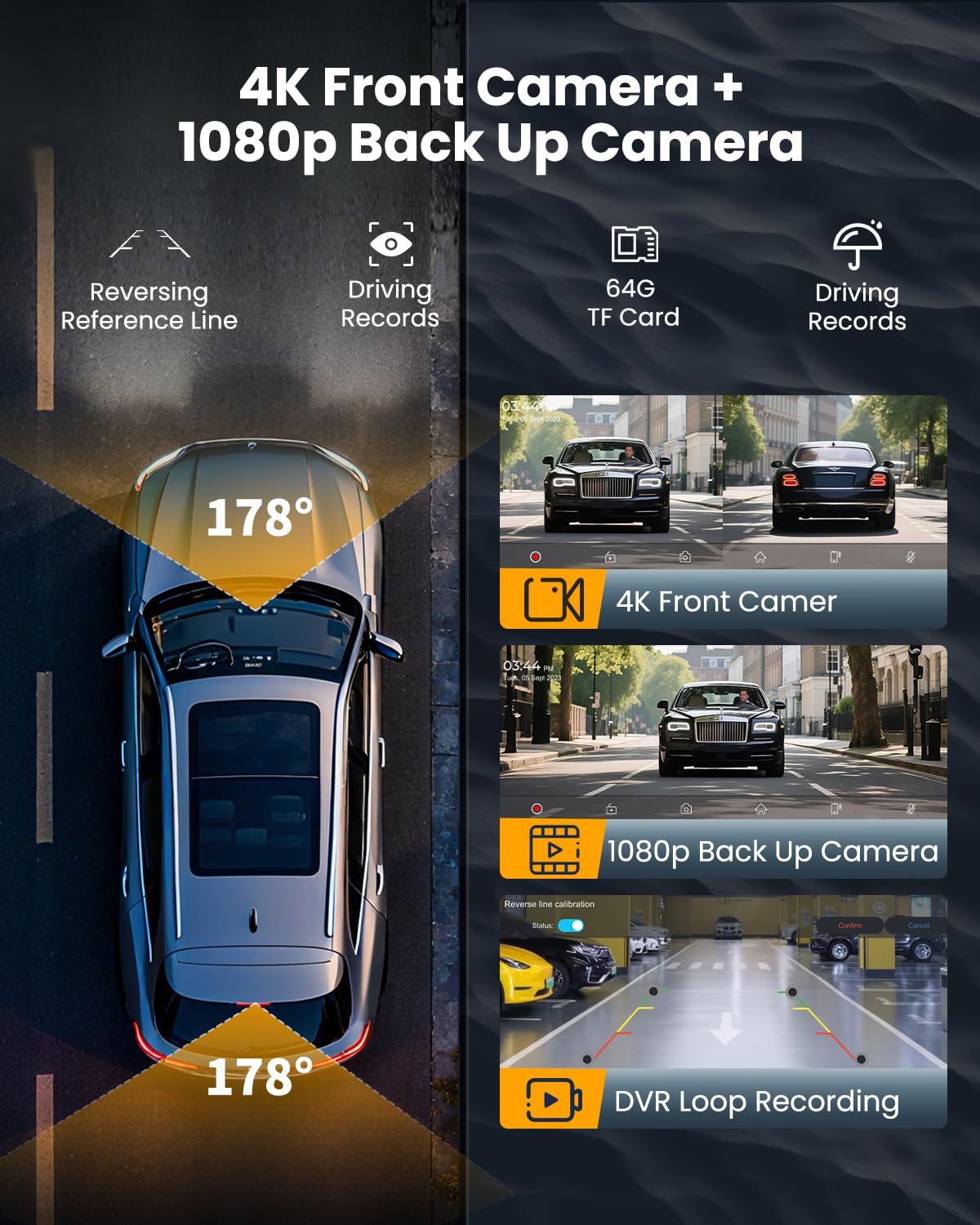 Largest 11.5"Wireless Apple CarPlay Screen for Car–Portable Carplay & Android Auto Touchscreen Car Stereo with App Control, 4K Dash Cam, Backup Camera, GPS, Mirror Link, Voice Control,for All Vehicles