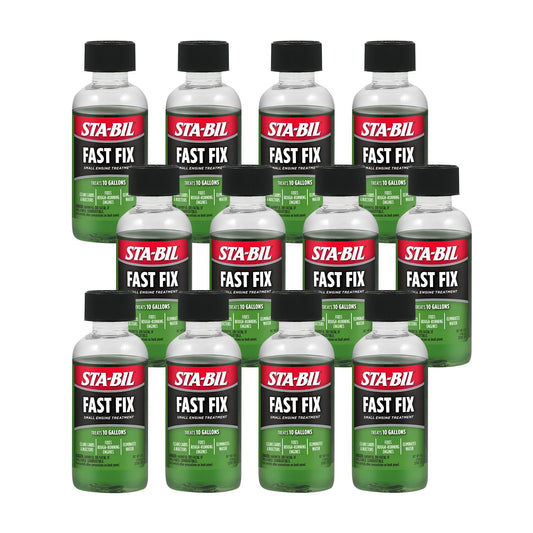 STA-BIL Fast Fix - Small Engine Treatment, Cleans Carburetors & Injectors, Fixes Rough Running Engines, Eliminates Water, Carb Cleaner & Fuel Injector Cleaner, 4oz (12 Pack)