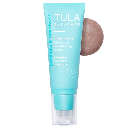 TULA Skincare Filter Primer, Blurring & Moisturizing Face Primer for Redness & Uneven Tone with Prebiotic Extracts, Tinted