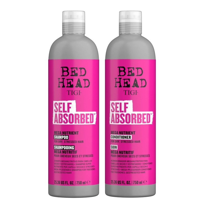 Bed Head by TIGI Self Absorbed Shampoo and Conditioner Set for Dry Hair, Nourishing and Strengthening Frizz Control Hair Care Duo, 25.36 Fl oz, 2 Pack