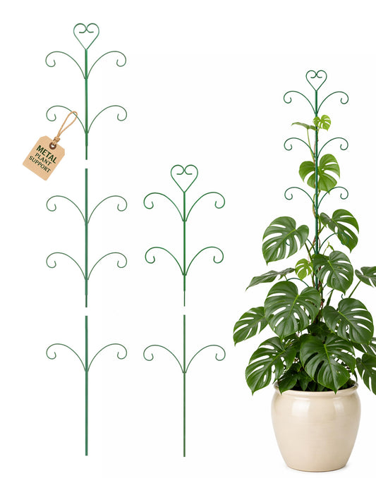 2 Pack Monstera Plant Support Trellis, 31” & 46” Adjustable Steel Plant Stakes for Indoor & Outdoor Use, Plant Trellis for Potted Climbing Plants, Tall Pothos Plant Climber Support for Ivy Pothos Hoya