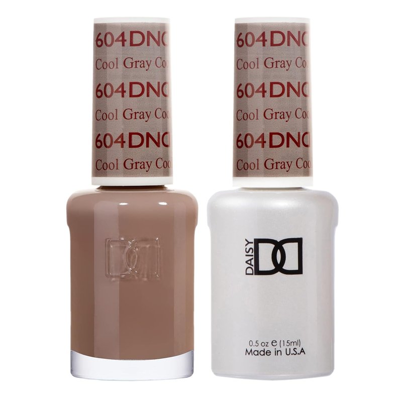 DND Gel Polish Set - Gray Collection UV/LED Gel & Air Dry Nail Lacquer Duo | 0.5 Fl Oz Each