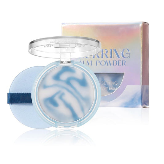 Easilydays Oil Control Face Pressed Setting Powder, Jelly Face Pressed Powder, Flawless Matte Longlasting Finishing Lightweight Waterproof Balm, Powder Free Delicate & Skin-friendly, #02 Sky