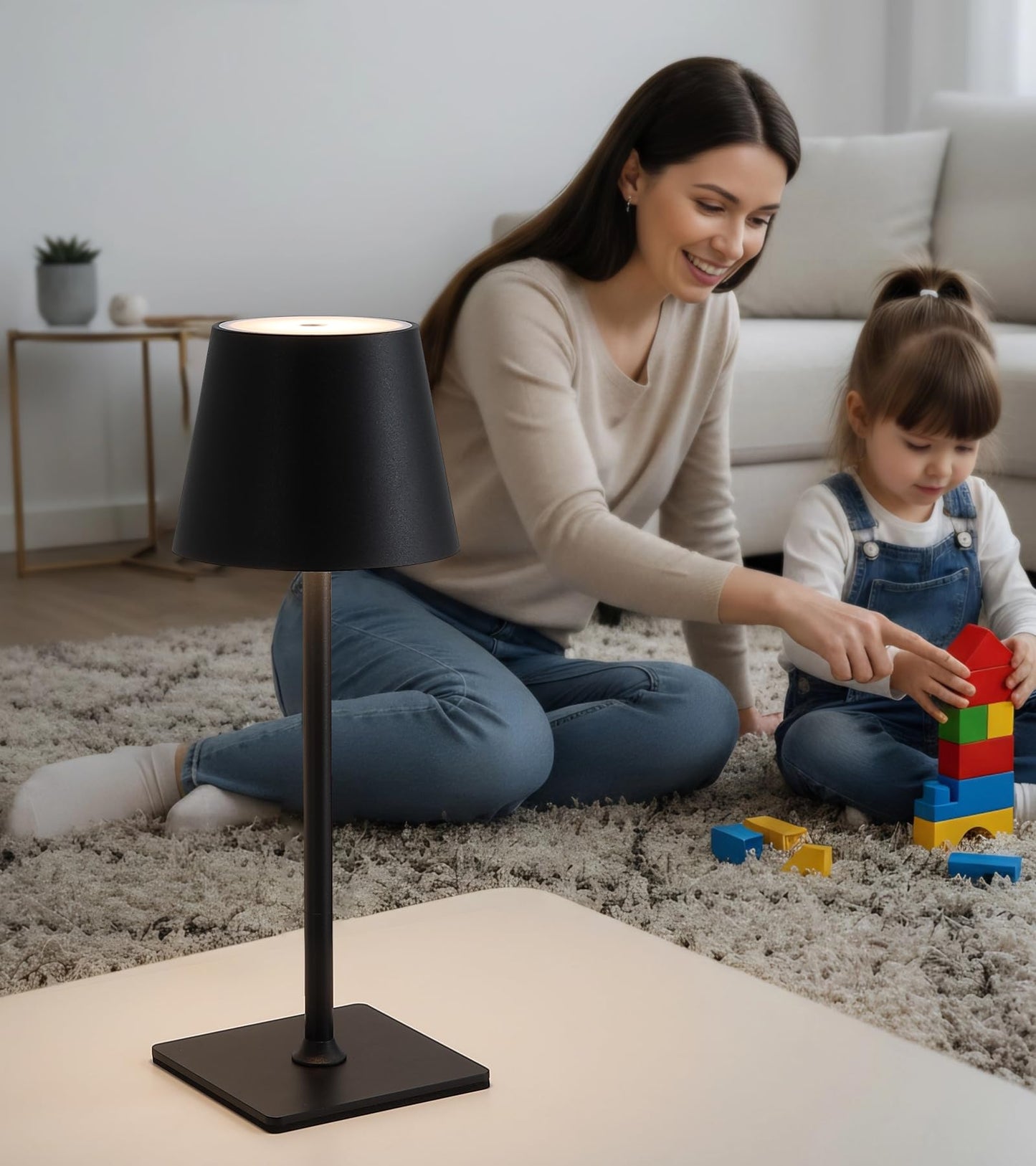AIHYING 2026 Upgraded 2 Pack Cordless Rechargeable LED Table Lamp with Dimmer 5000mAh Battery Operated Portable Night Light Mother's Day Idea for Mom,Patio Balcony,Outdoor Bedroom
