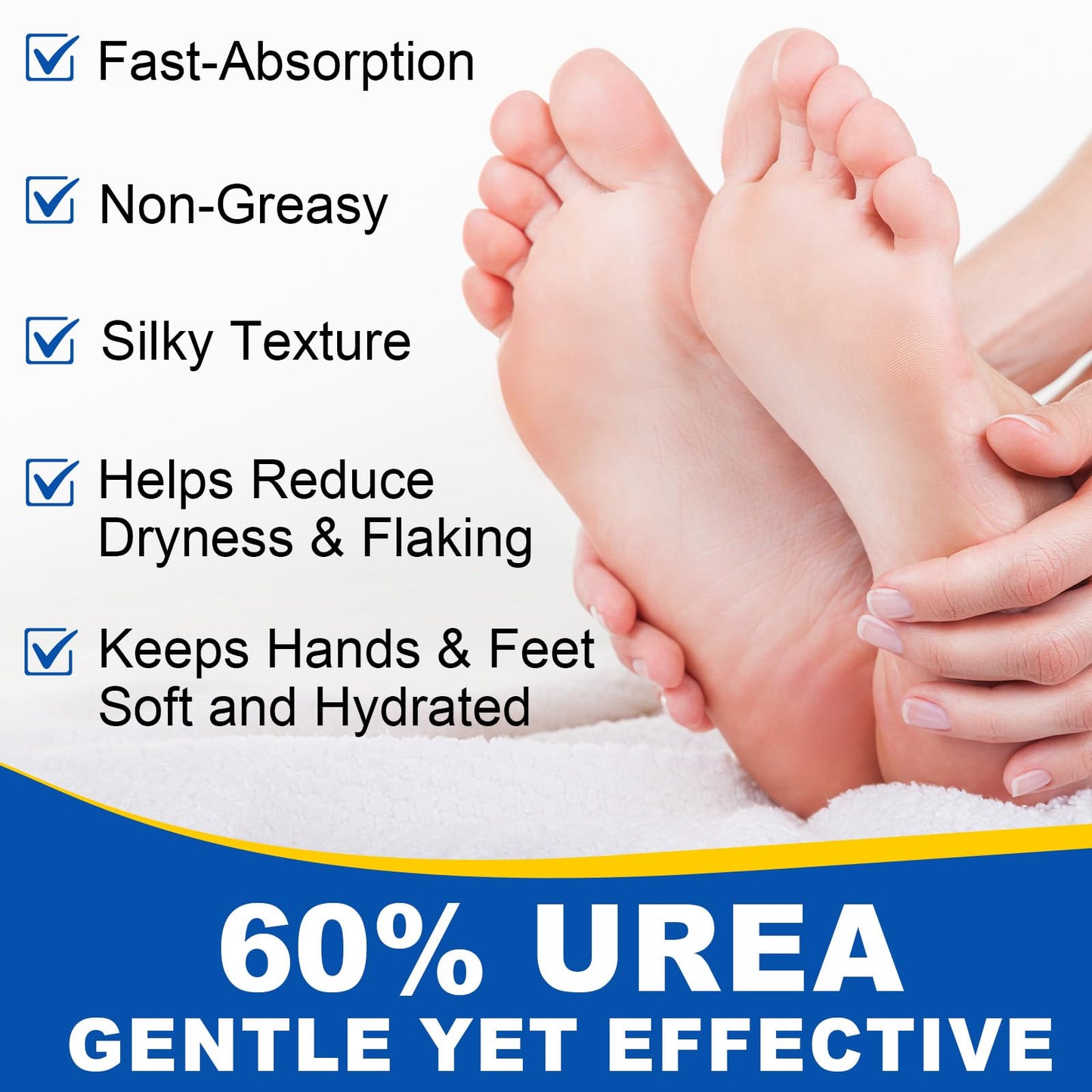 Urea Cream Stick 60% Plus 2% Salicylic Acid, Extra Strength Urea Foot Cream for Dry Cracked Heels, Callus Remover for Feet,Moisturizing Lotion for Hands, Knees,Elbows,Softens and Exfoliates Dead Skin